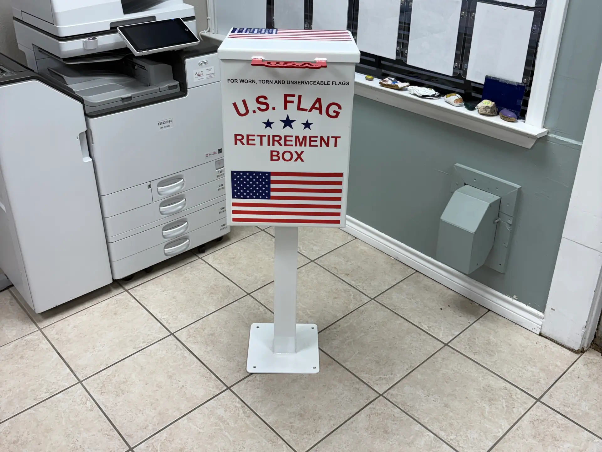 American Legion Post 268 Sanger Flag Retirement Box 2026